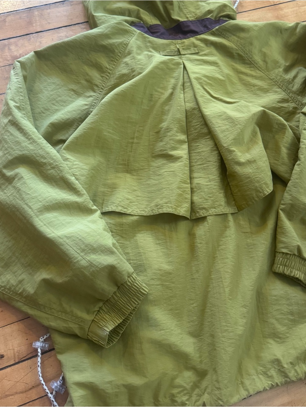 Vintage Timberland Weathergear Jacket Mens hooded anorak Streetwear Y2K green - Picture 3 of 6